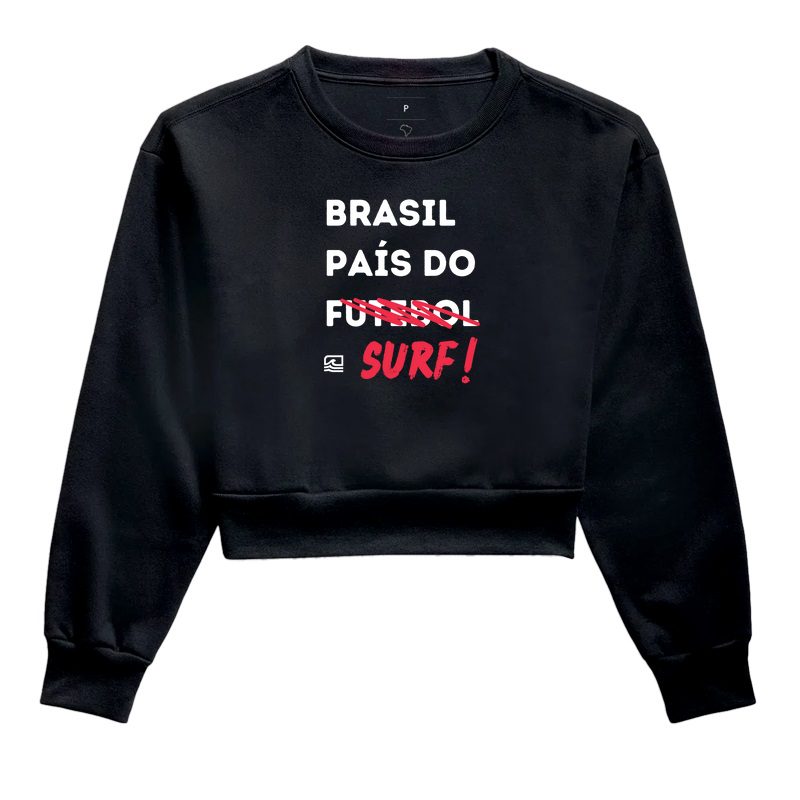 Brasil, país do Surf (Moletom cropped)