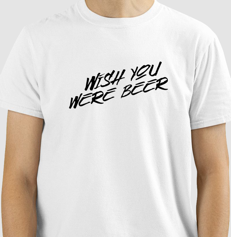 Wish You Were Beer: Camiseta - Estilo Descontraído para os Amantes da Cerveja