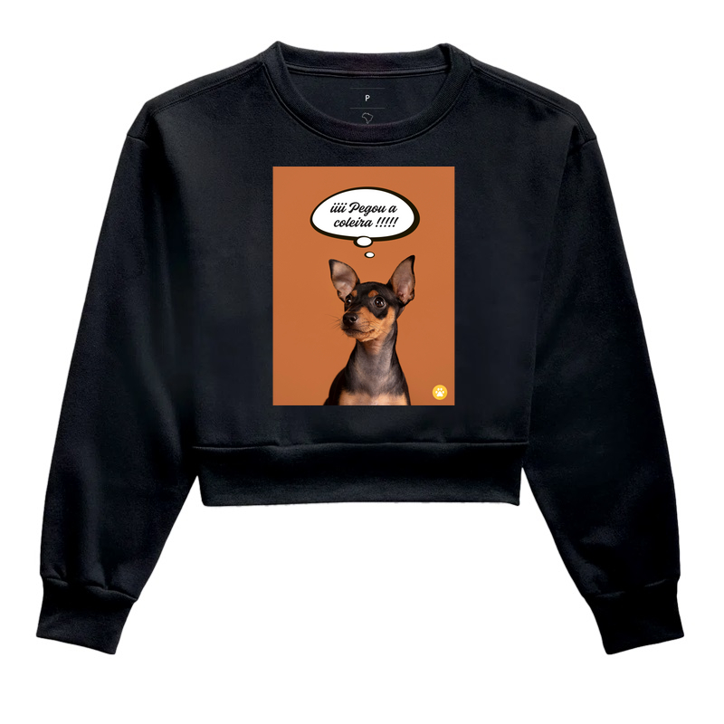 Cropped Moletom Vou passear