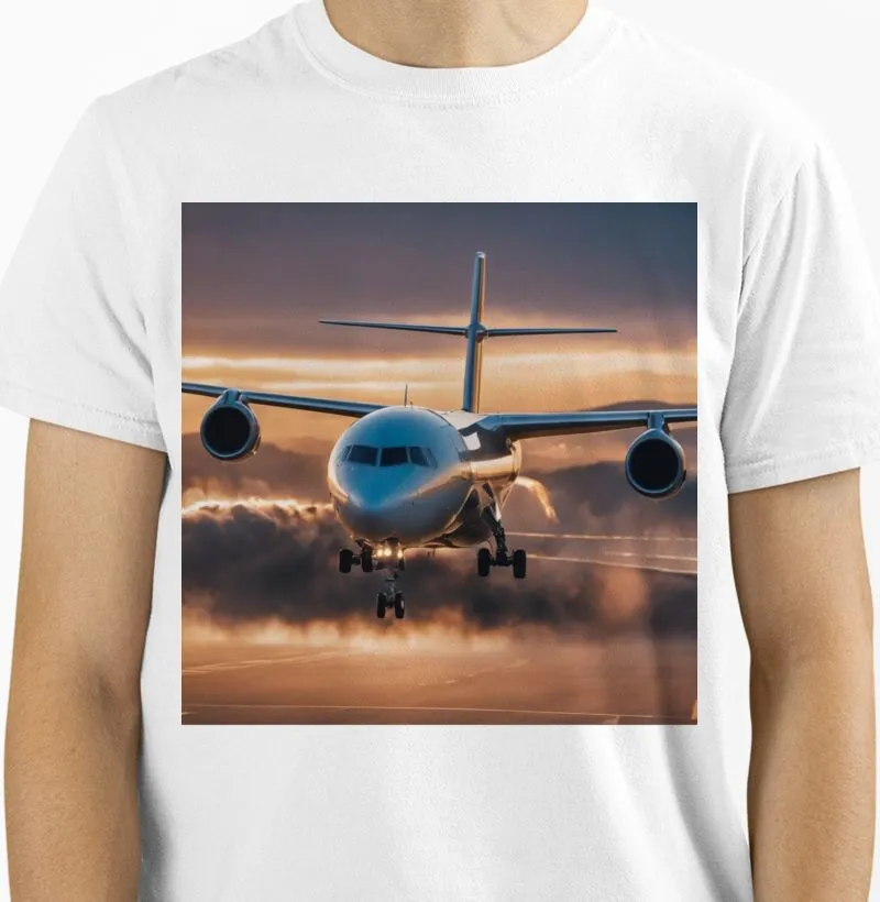 Camiseta avião pouso