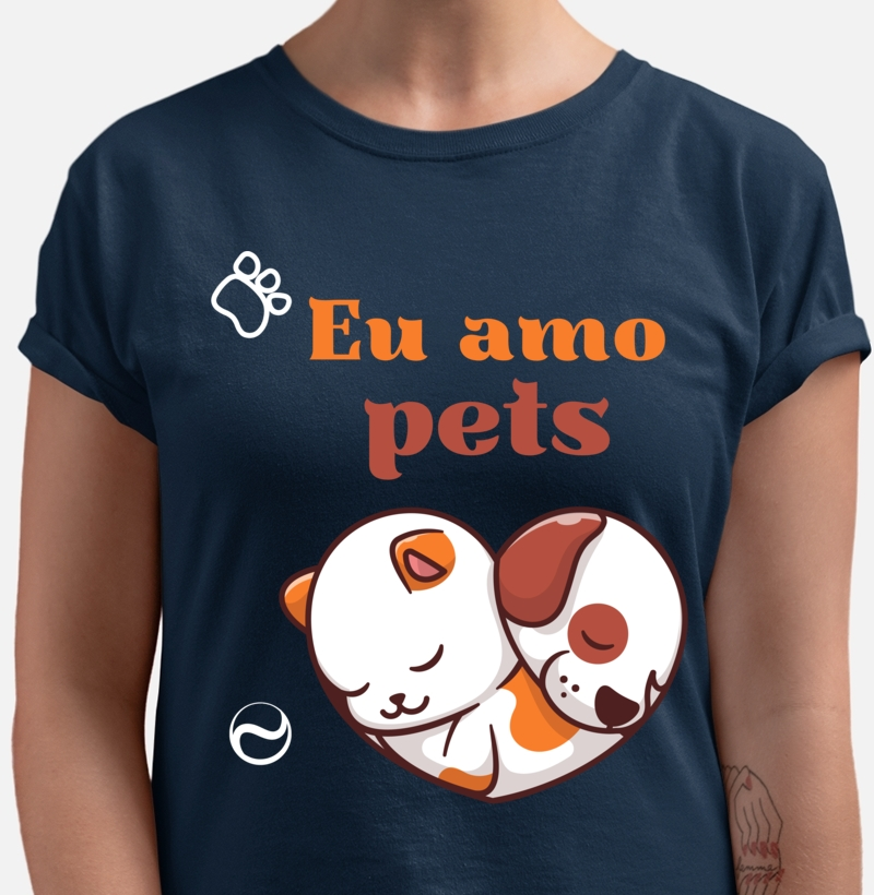 Camiseta Eu Amo Pets