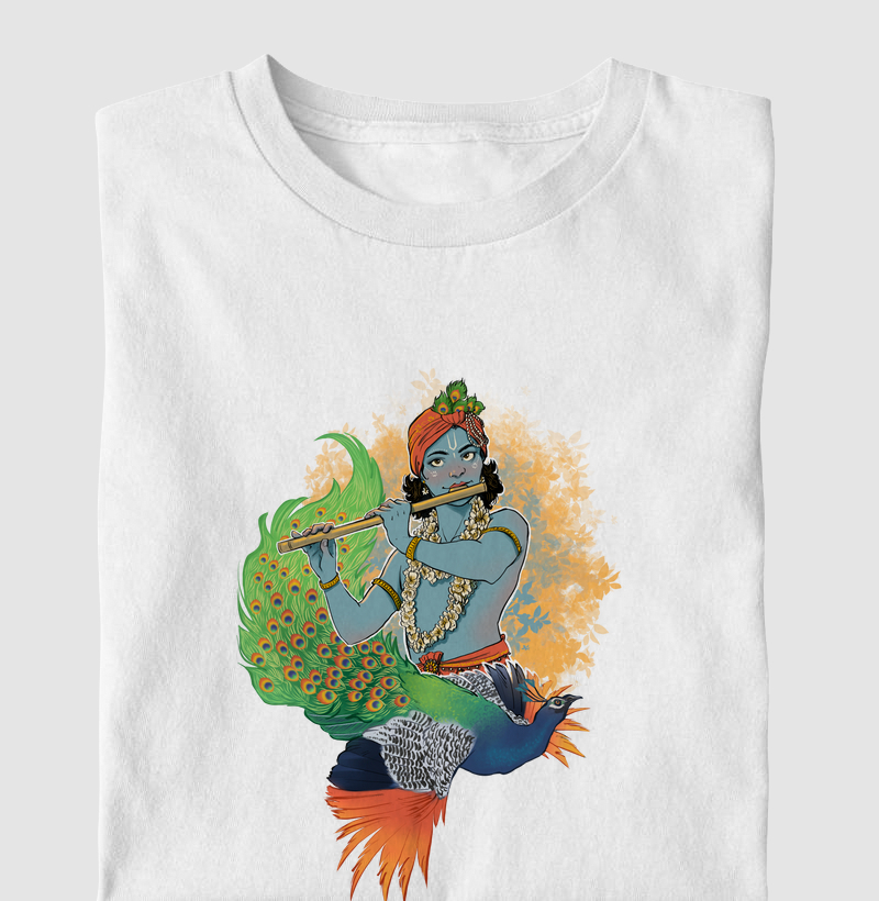 Krishna e o pavão dançante by Renata Cunha