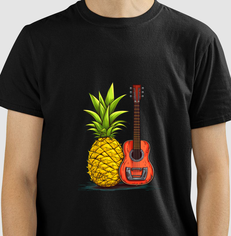 Camiseta Abacaxi e Violão