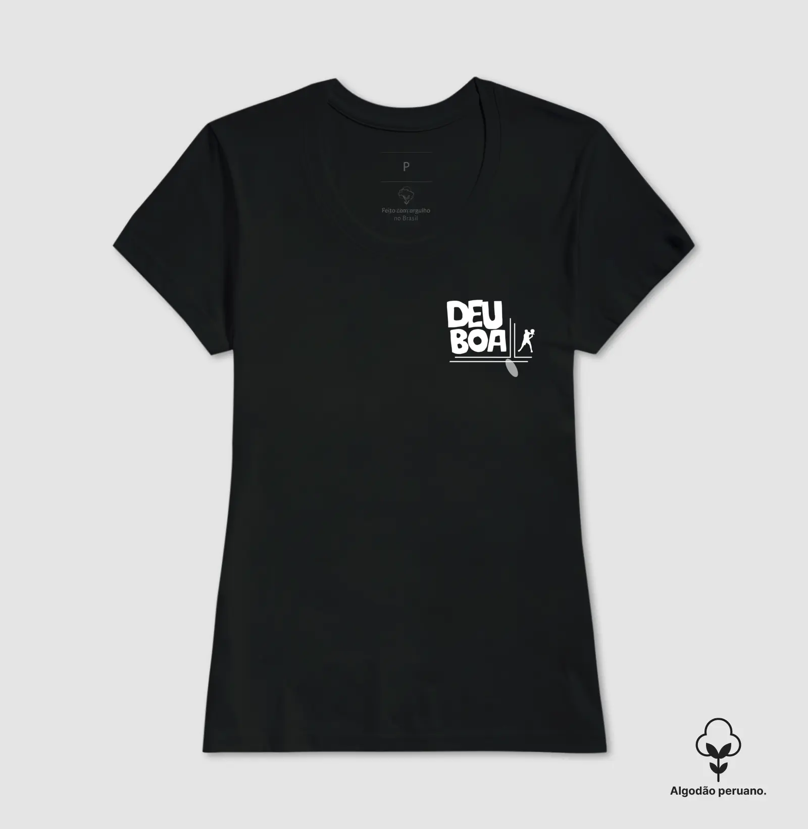 Camiseta Feminina Algodão Peruano Padel Club "Deu boa"