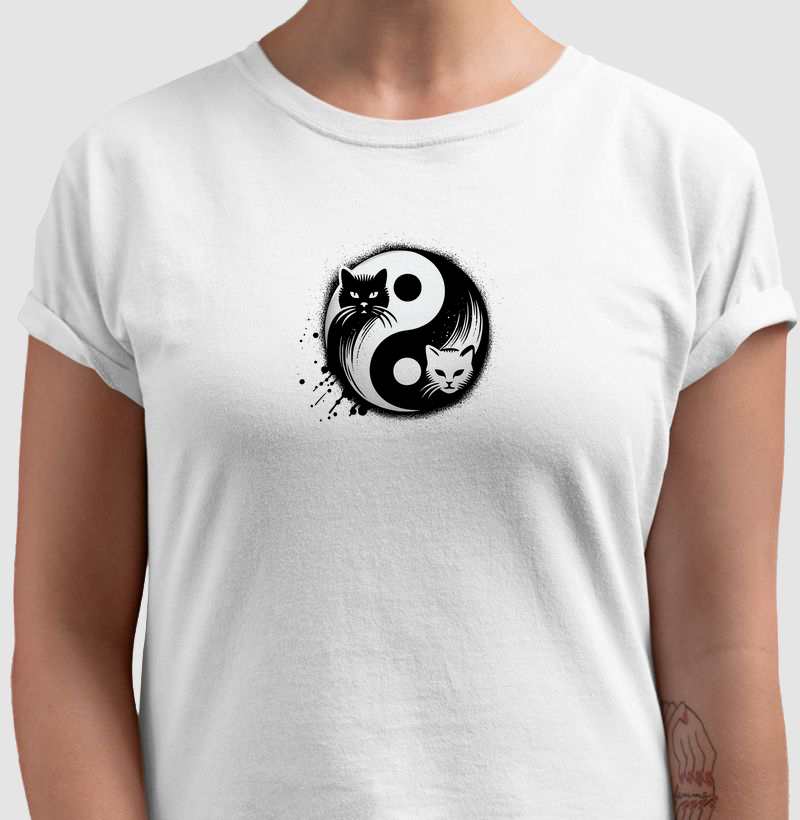 Camiseta Alquímica YIN YANG Gatos