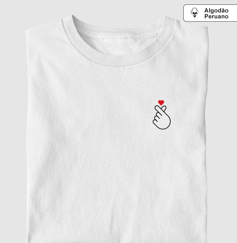 Camiseta Algodão Peruano Amor Coreia