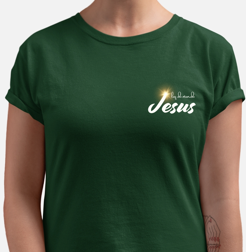 Camiseta Jesus luz do mundo.
