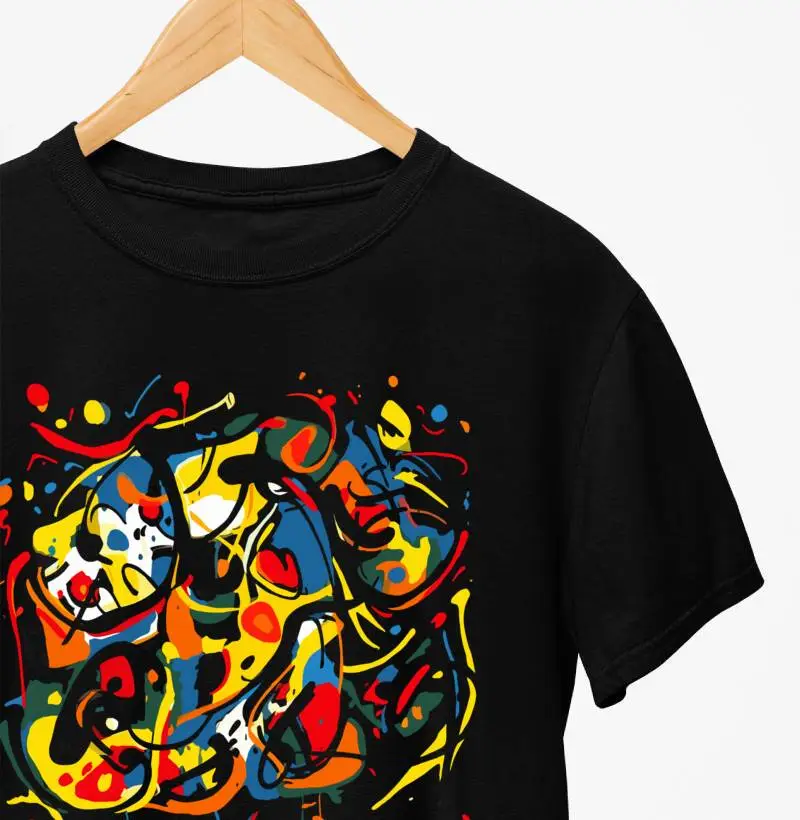 Camiseta Explosão Abstrata de Pollok