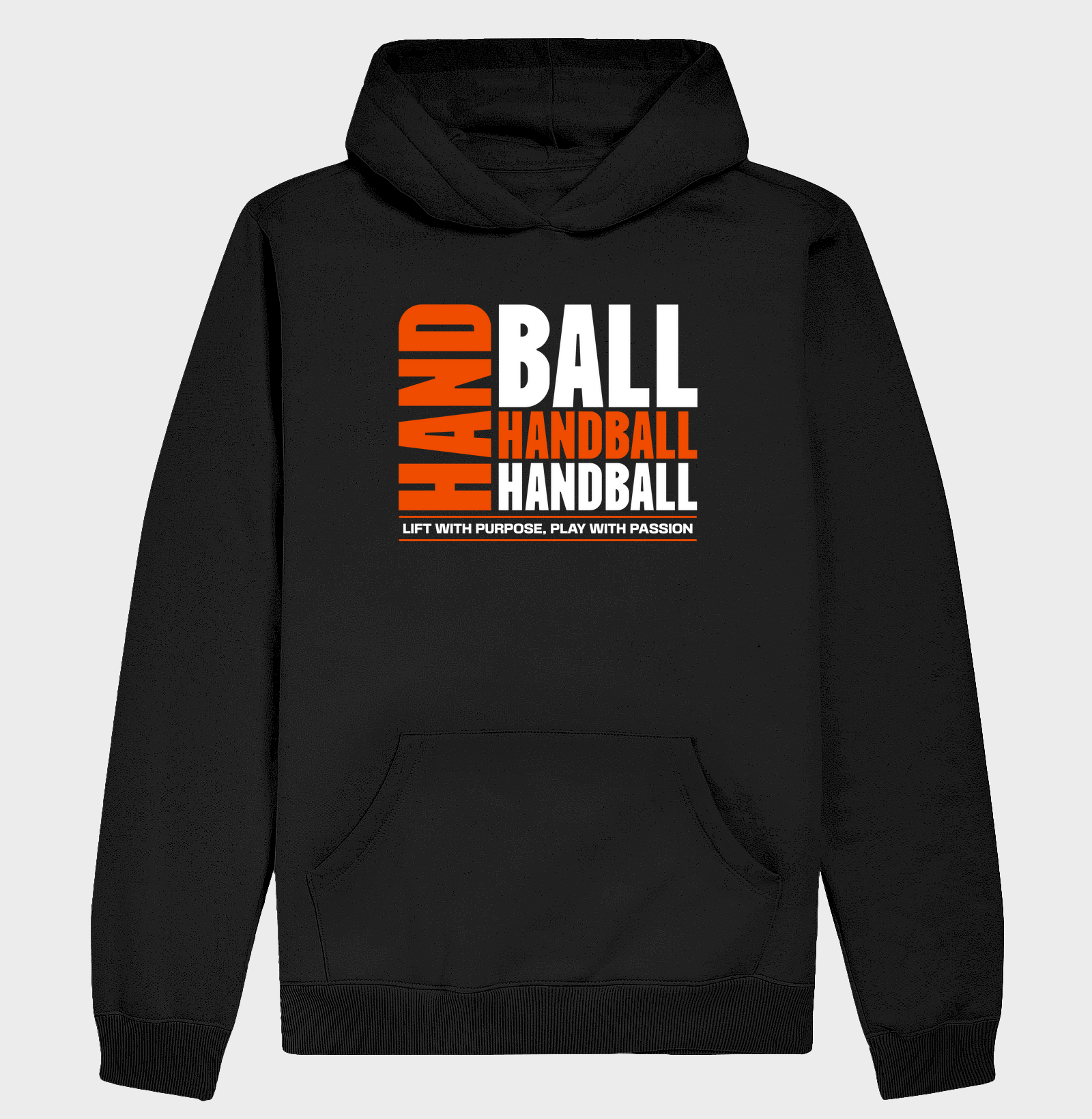 Hoodie Slim de Handebol - Orange HANDBALL White