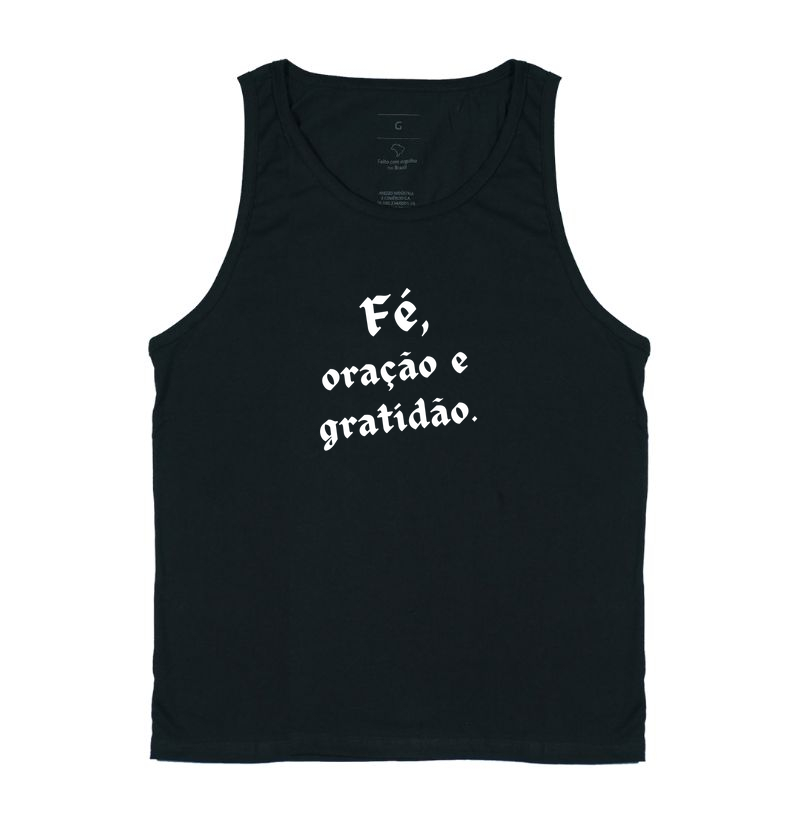Fé, oração e gratidão.