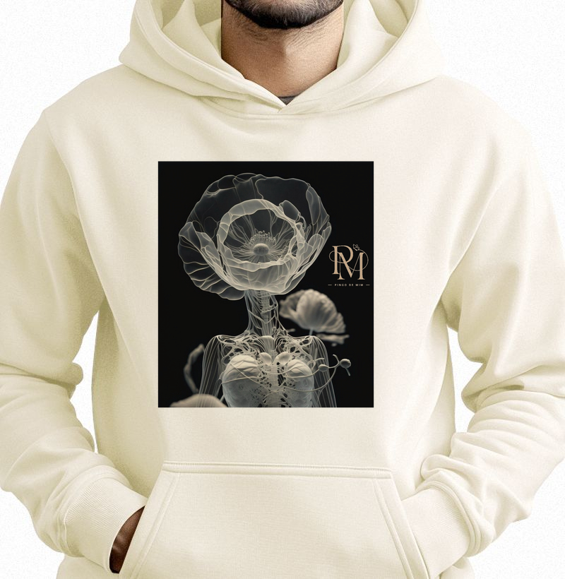 Hoodie Moletom - Flower White