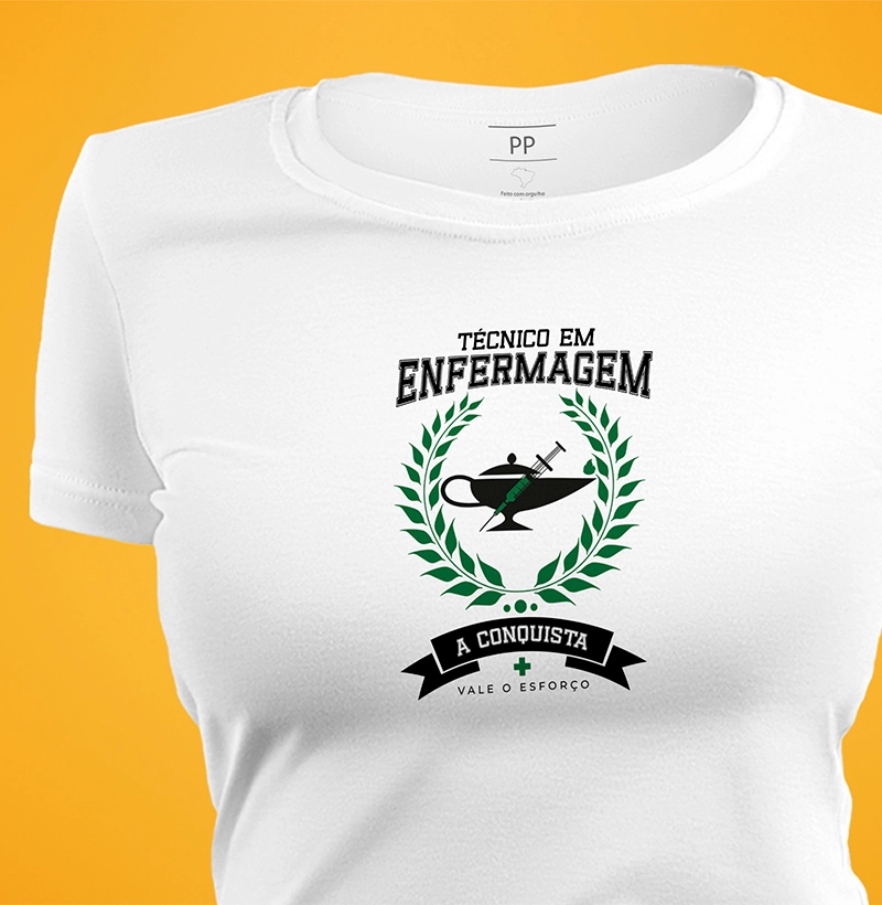 Camiseta Técnico em Enfermagem Conquista - feminina