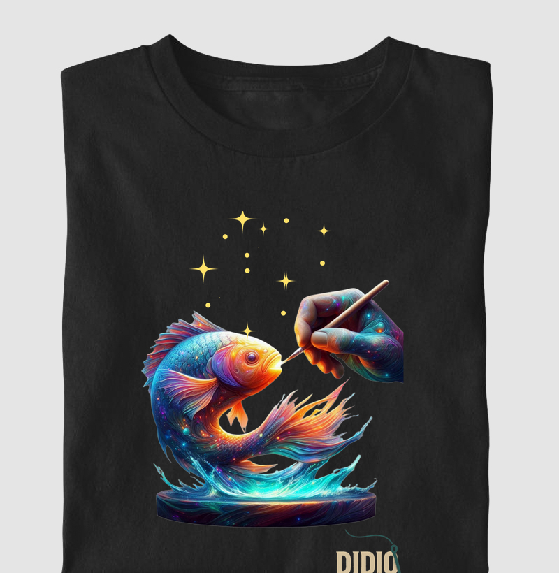 Camiseta Pintura da Aura do peixe