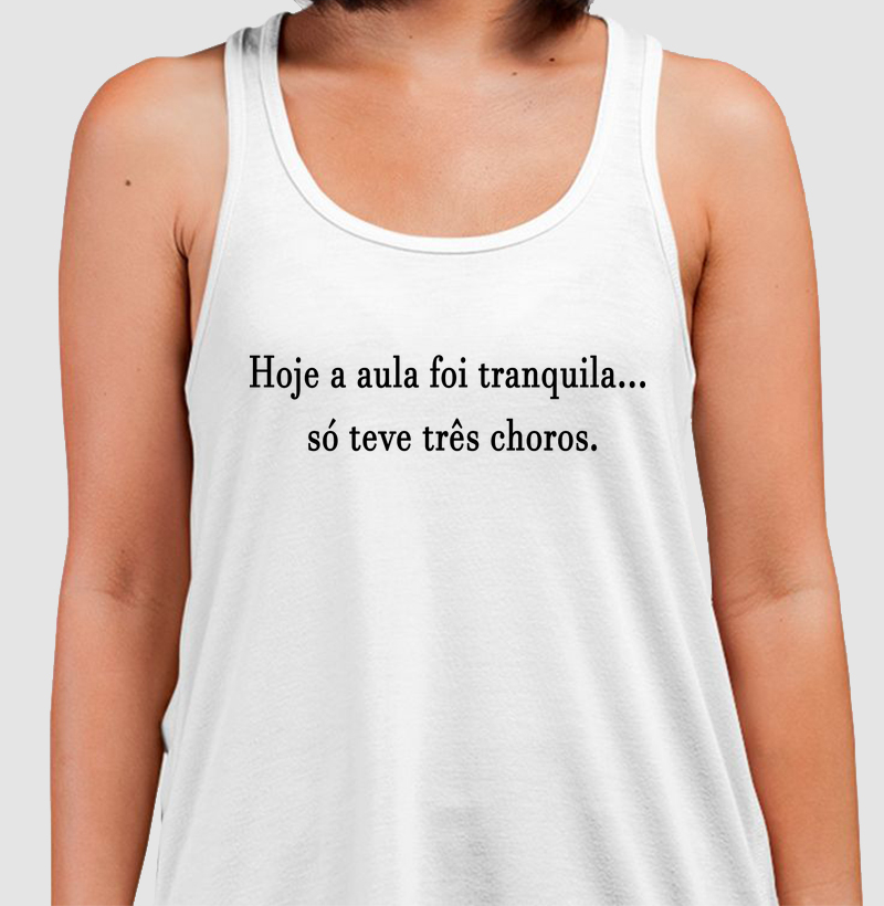 Aula tranquila, poucos choros