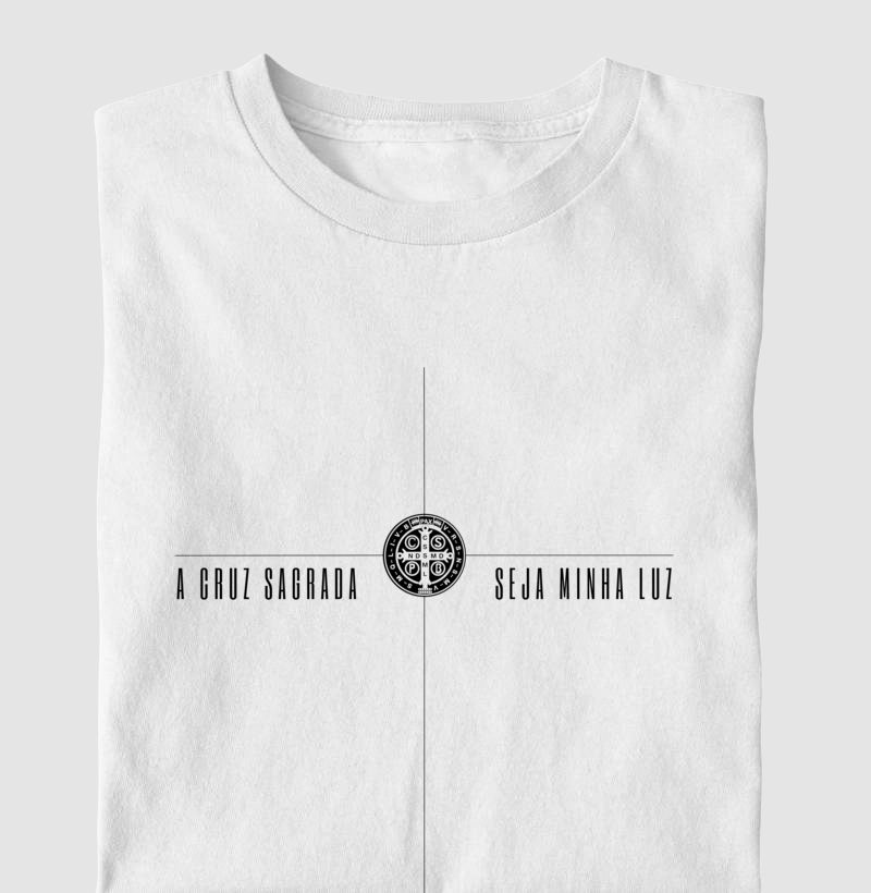 Camiseta Infantil Básica de Algodão " A Cruz Sagrada"