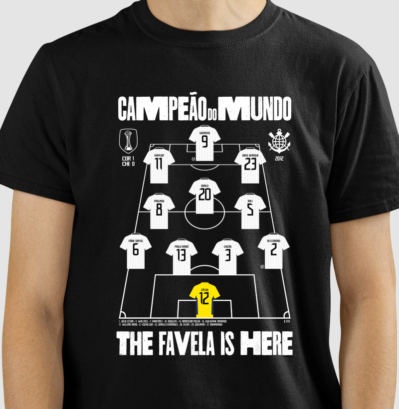 Camiseta Campeão do Mundo - Escalação