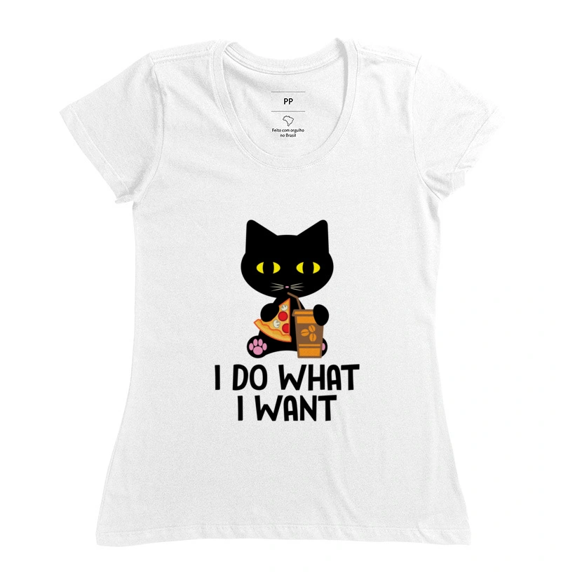Camiseta Gato I Do Wath Feminina