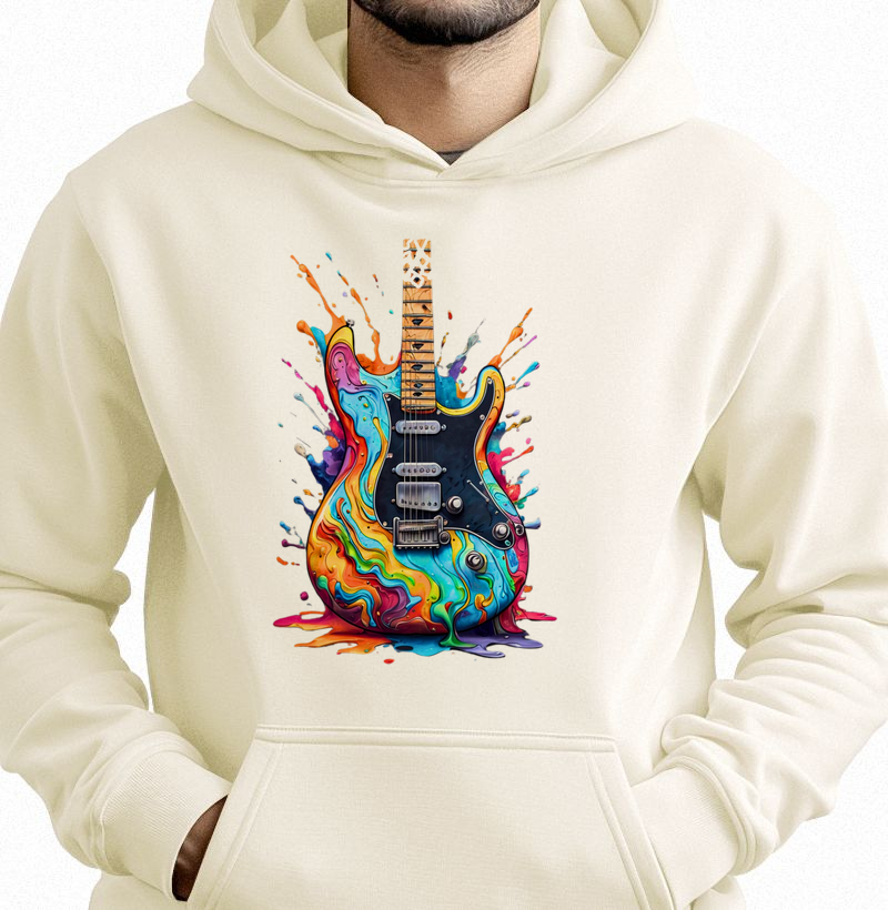 Camisa "guitarra com tinta"