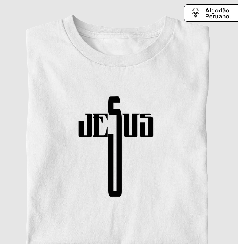 Camisete Jesus em Forma de Cruz