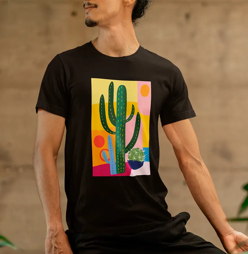 Camiseta Cactos Coloridos