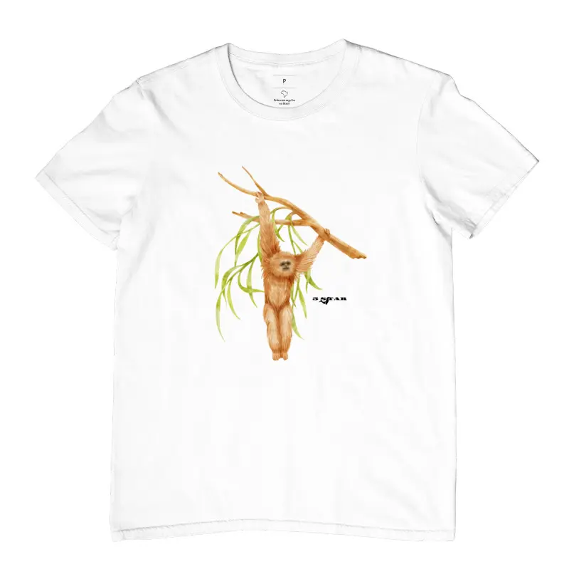 Camiseta Mico Leão Aquarela