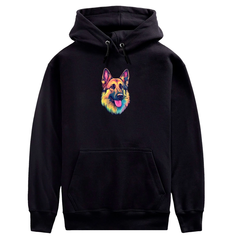 Pastor Alemão Aquarela - Moletom Hoodie