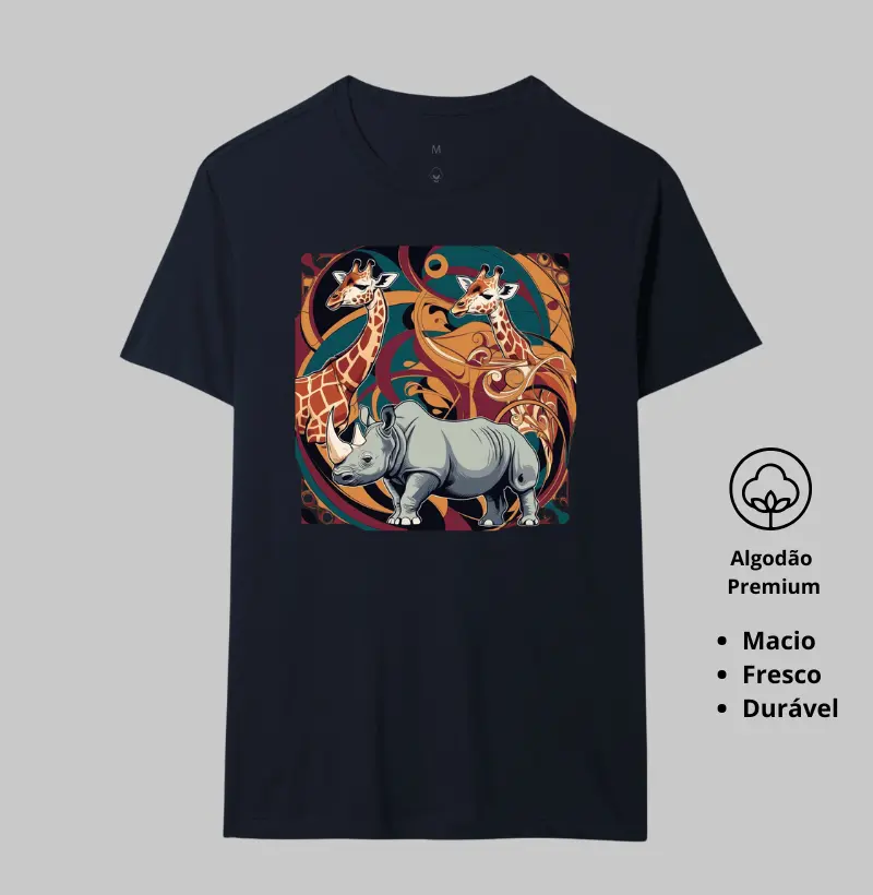 Camiseta Animalis Extinção 100% Algodão Peruano