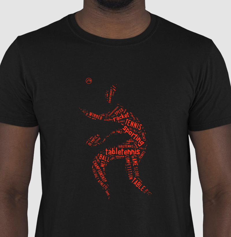 Camiseta Jogador de Tênis de Mesa