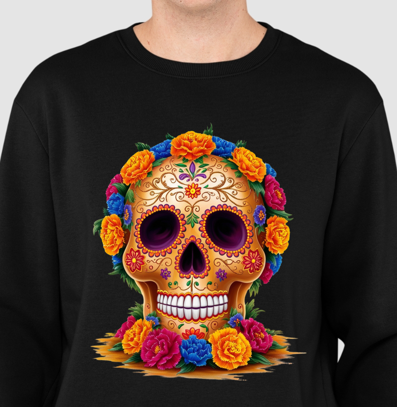 Moletom Suéter Slim Skull