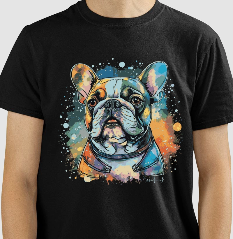 Camiseta Bulldog Francês estilo Aquarela!