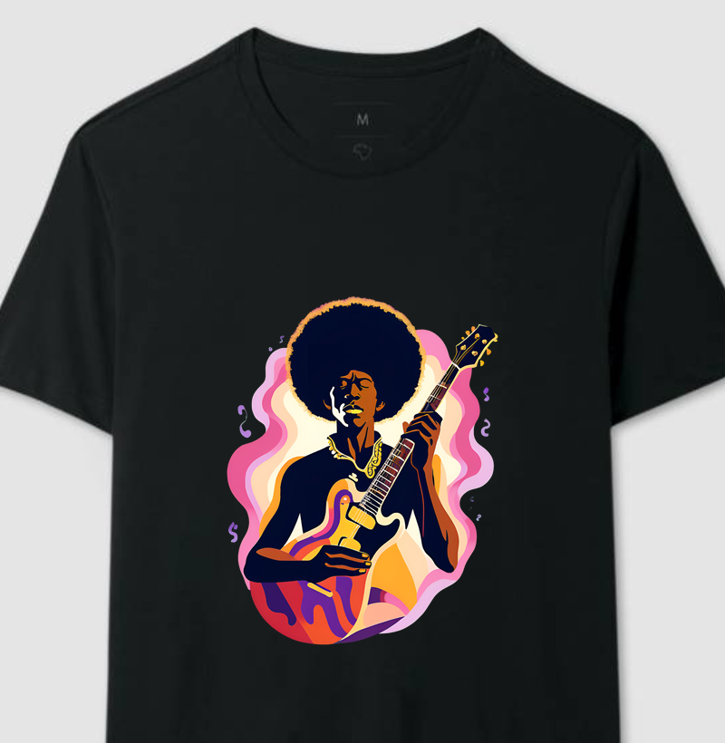 CAMISETA BLACK POWER GUITAR