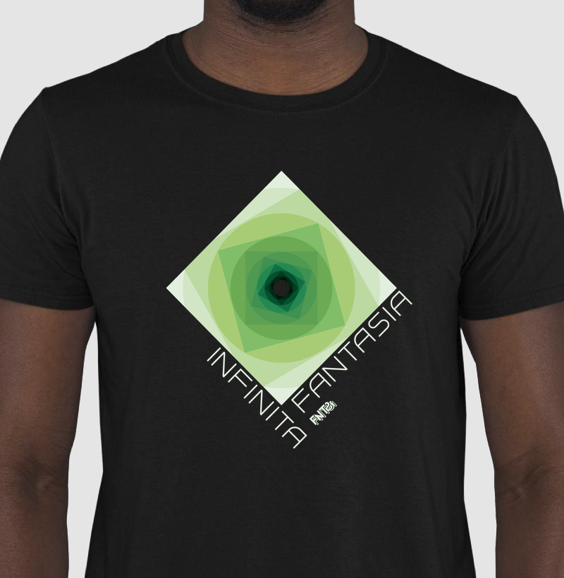 T-SHIRT "INFINITA FANTASIA" / VERDE ESTAMPA GRANDE