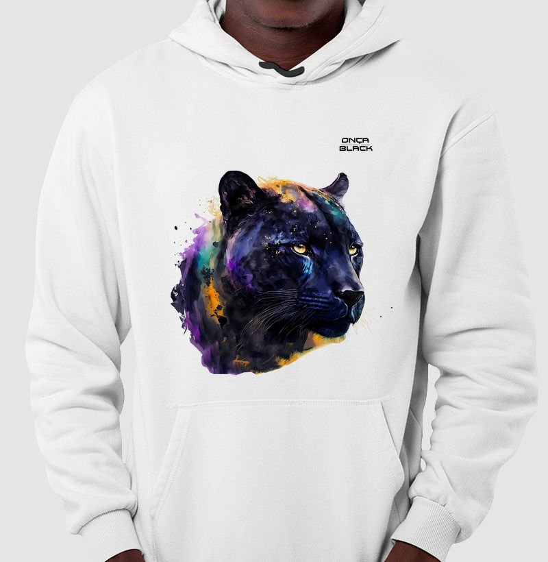 Moletom - Onça Black Aquarela