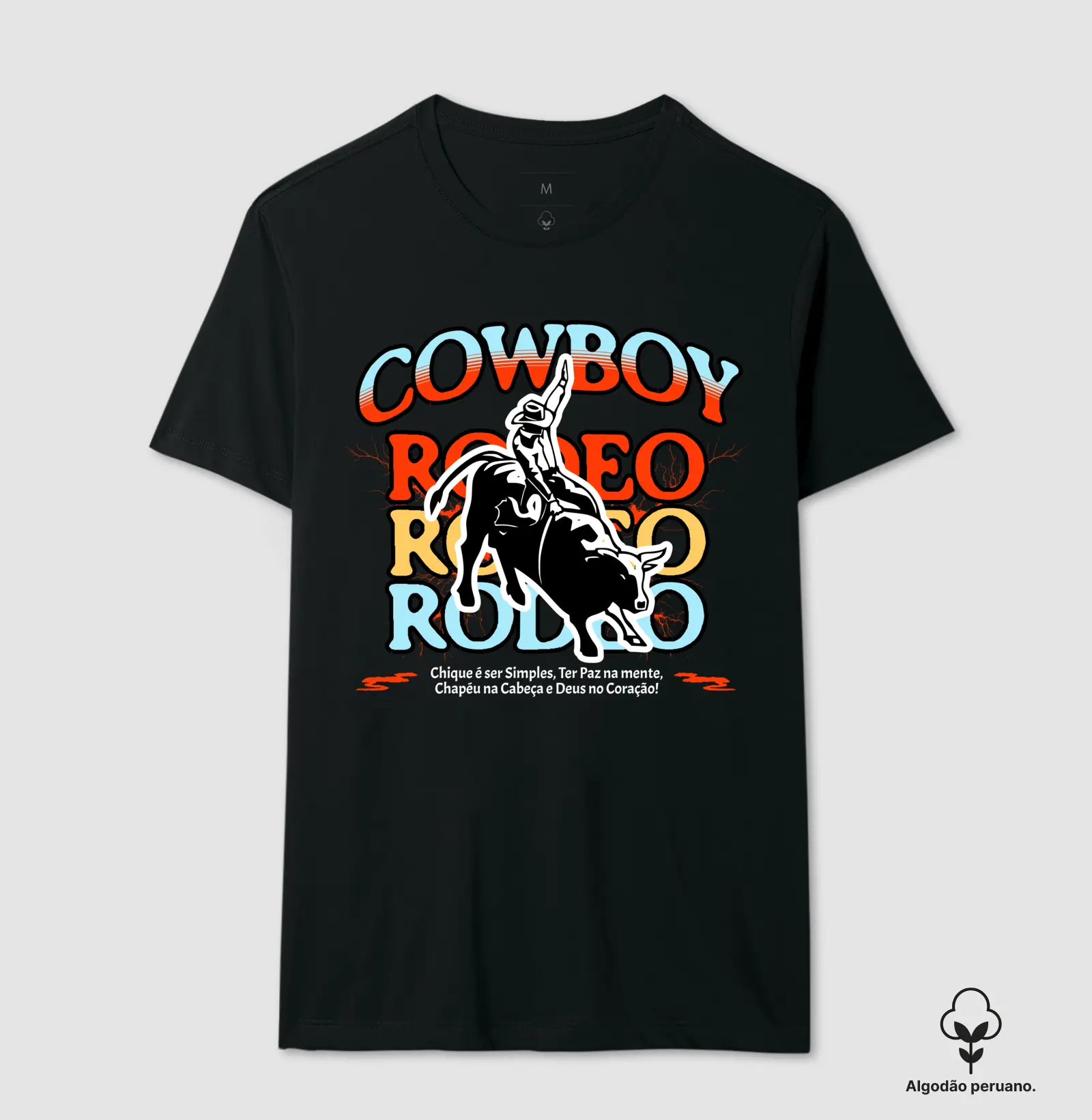 Camiseta Algodão Peruano Cowboy Rodeo
