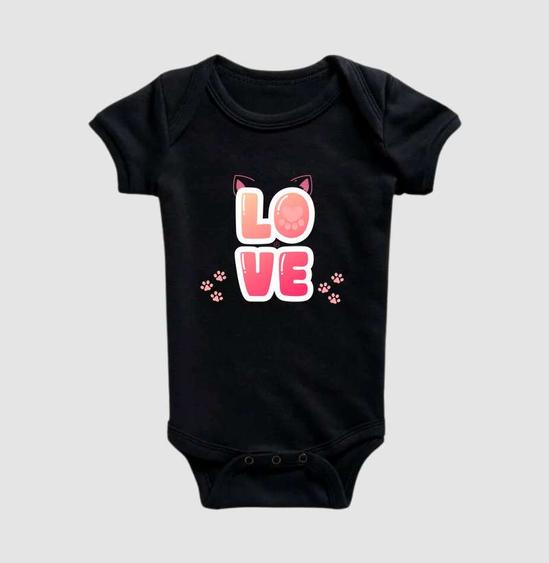 Body Infantil Love Cat