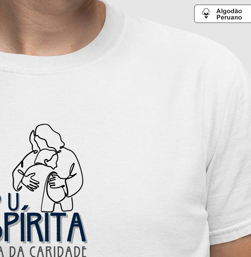 Estampa Sou Espírita Jesus Branco Masc.