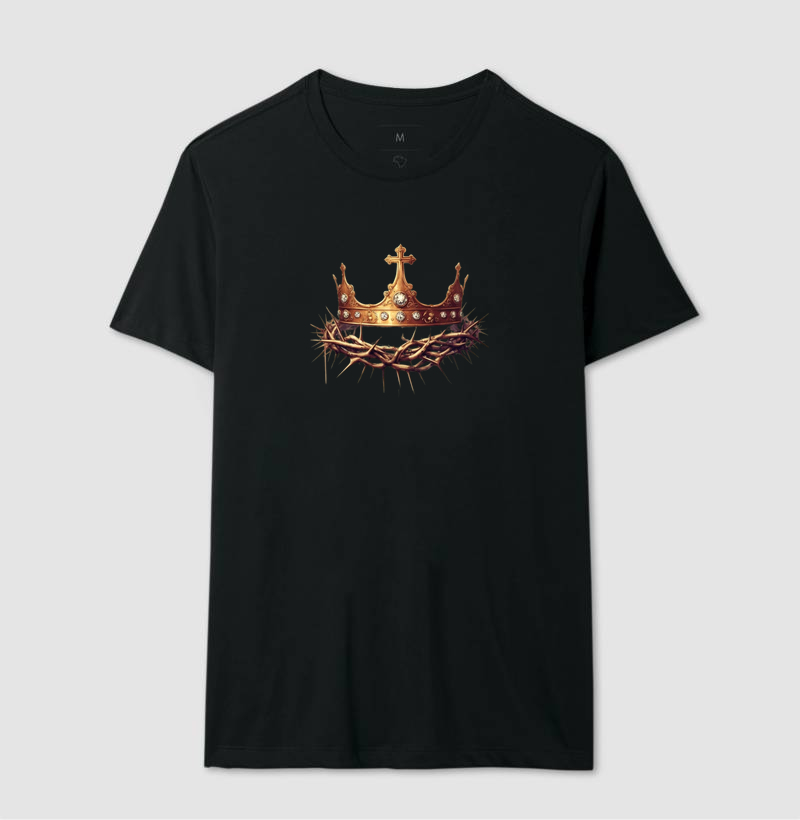 Camiseta Coroa com Cruz e Coroa de Espinhos 