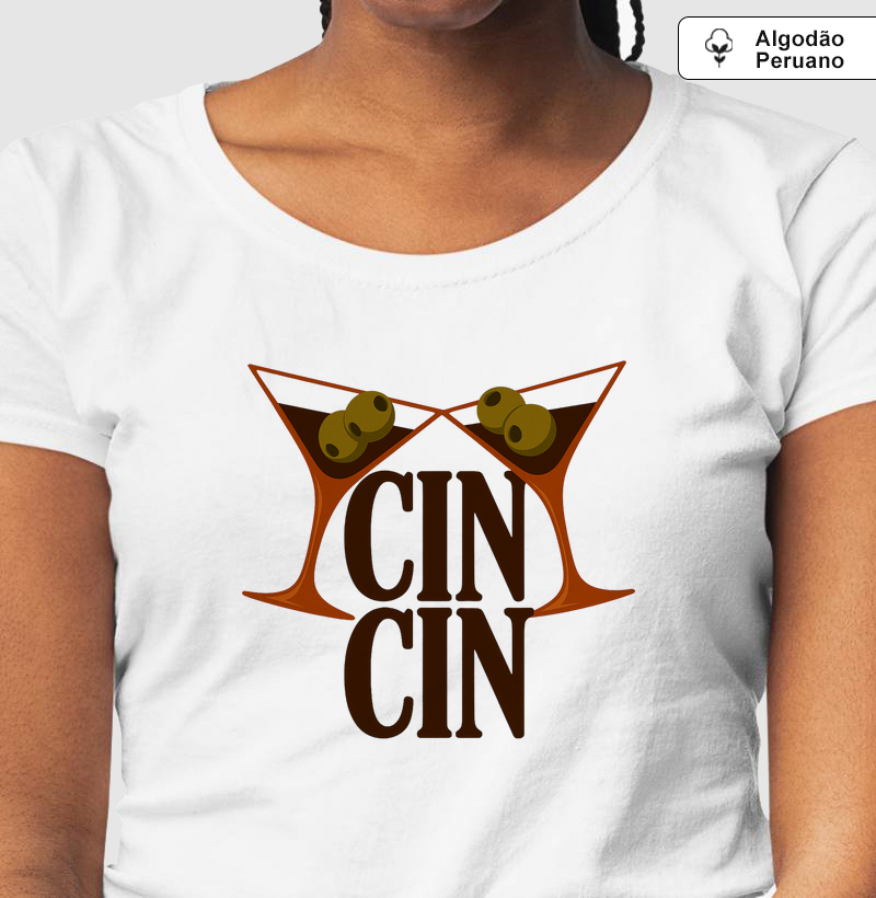 Camiseta Algodão Peruano Cin Cin 