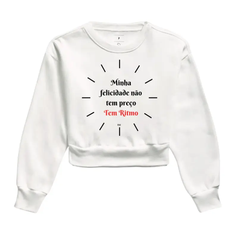 Moletom Cropped - Minha Felicidade