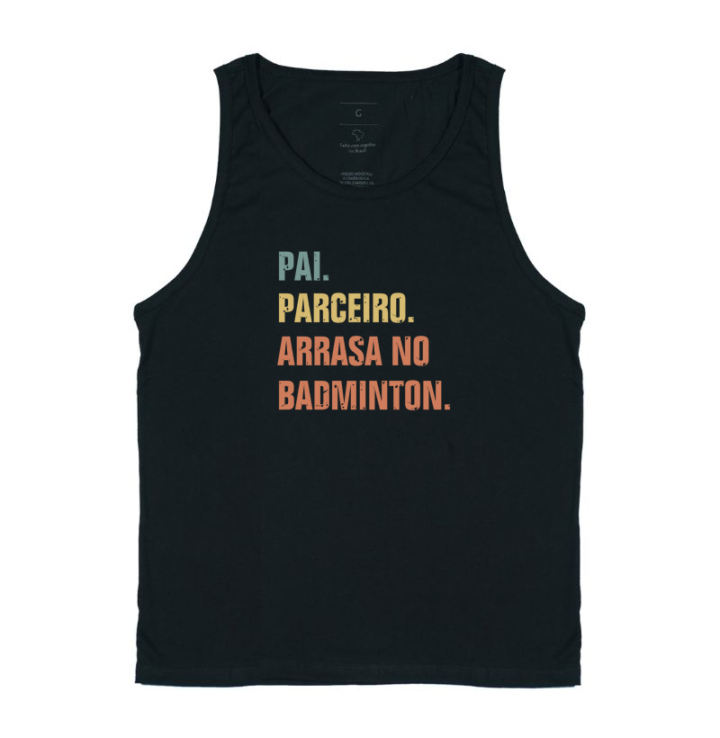Pai. Parceiro. Arrasa no Badminton