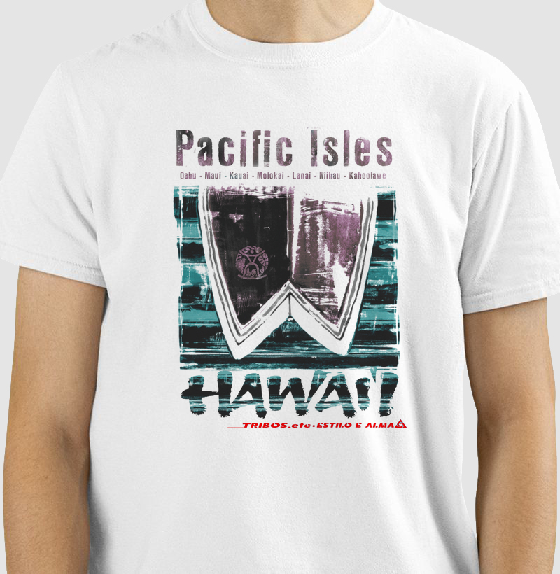 CAMISETA RESERVA.INK MASCULINA E FEMININA TRIBOS.etc ADVENTURE SURF PACIFIC ISLES