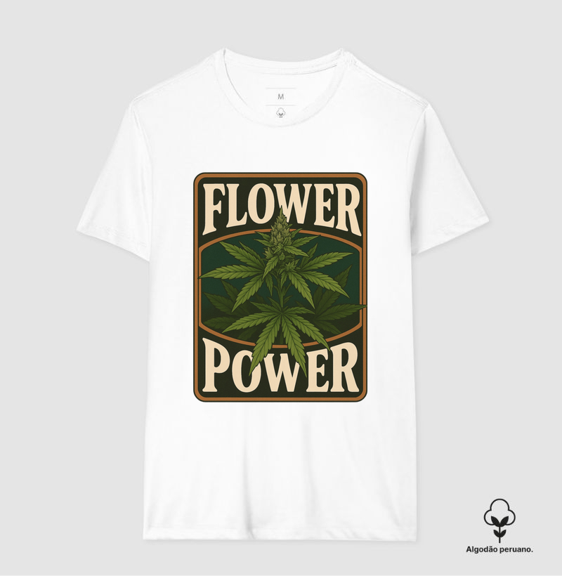 Camiseta algodão peruano - Flower Power