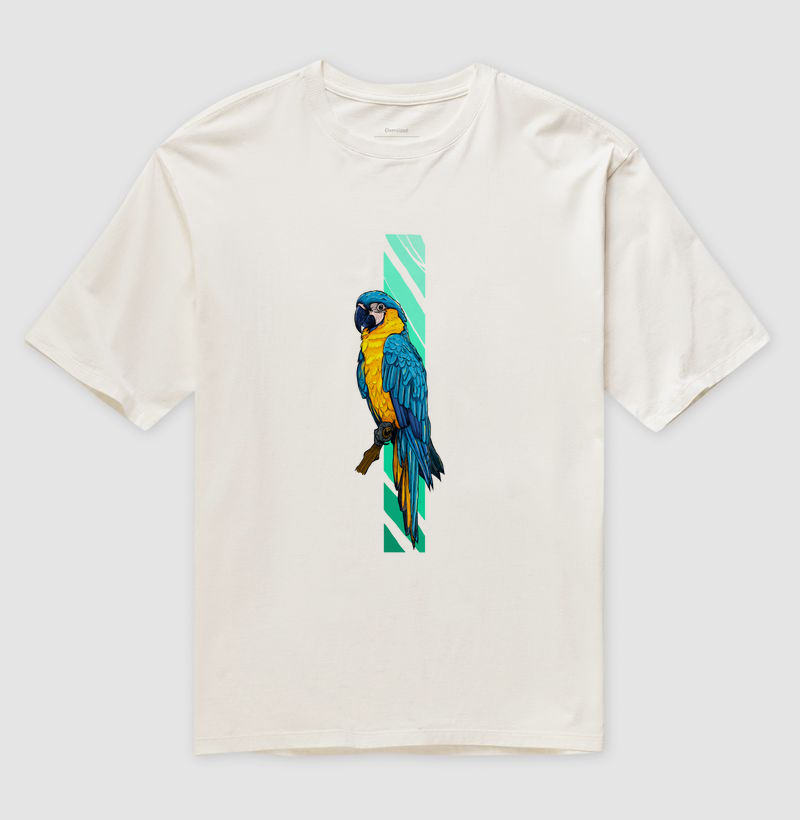 Camiseta Oversized Arara Canindé
