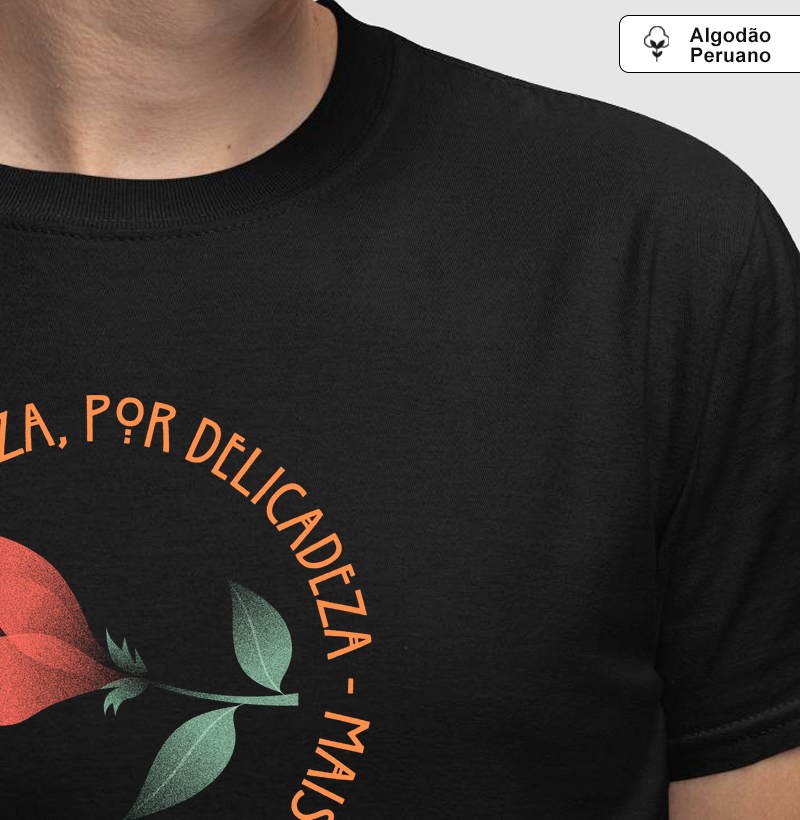 Estampa Rosa Mais Beleza - Preto Masc.