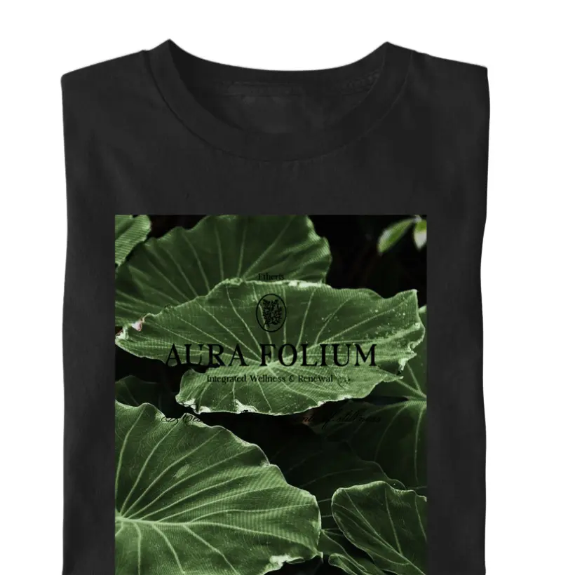 Camiseta Masculina Estampa Aura Folium Etheris - Preto