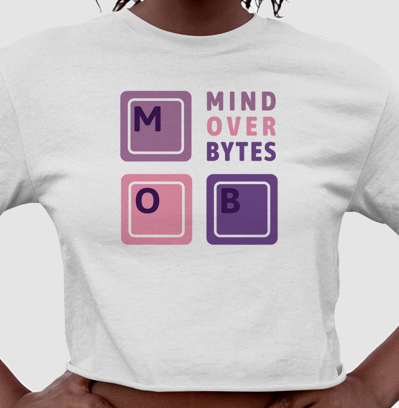 Mind Over Bytes: Cropped - Estampa para Mentes Criativas