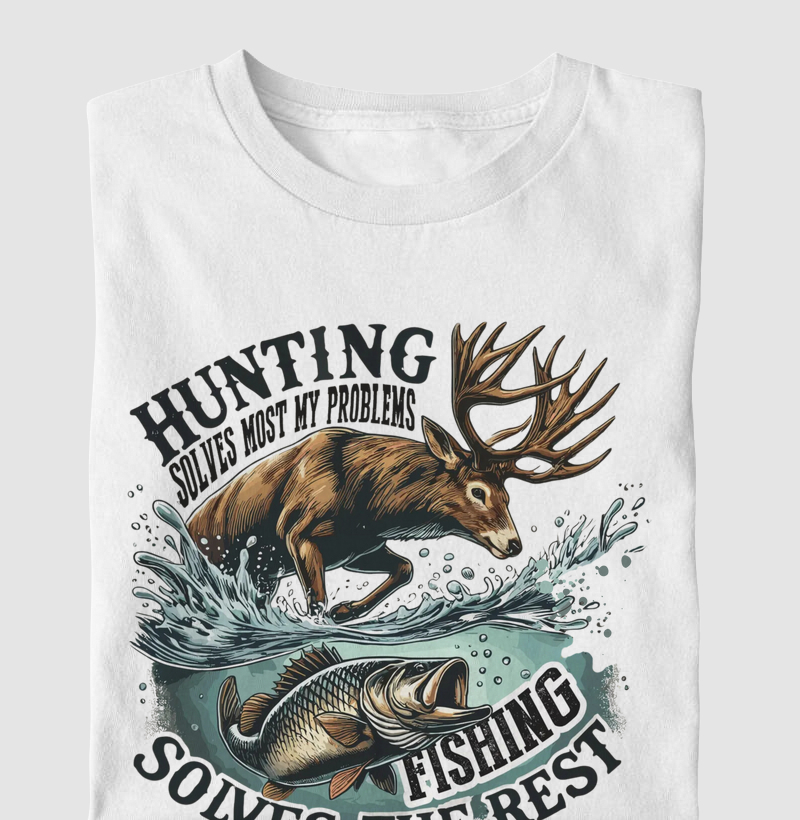 camiseta infantil hunting fishing
