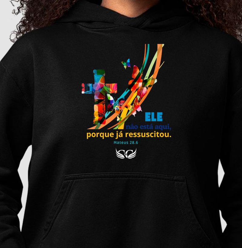 Hoodie Slim de Páscoa Ele não ]está aqui.