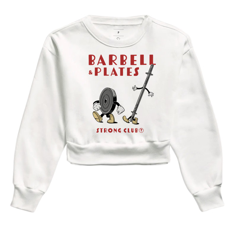 Cropped Moletom Barbell & Plates Strong Club