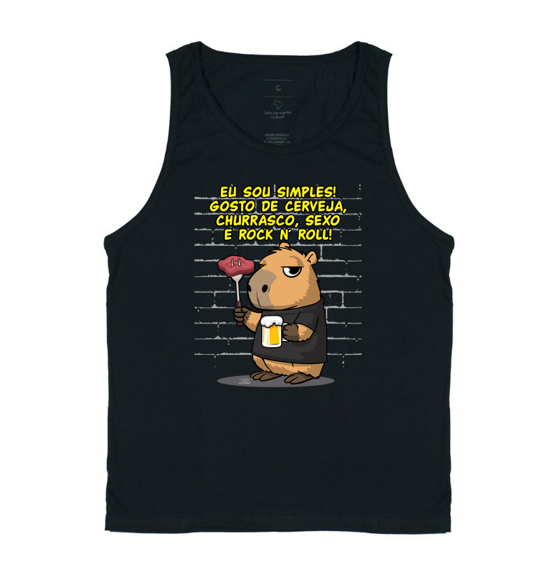 Camiseta Capivara rock simples